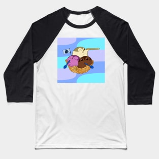 Penguinscoops - waffle boat Baseball T-Shirt